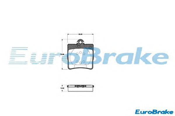 Комплект тормозных колодок, дисковый тормоз EUROBRAKE 5501223335