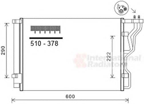 Конденсатор, кондиционер VAN WEZEL 82005299