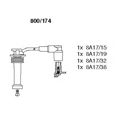 Комплект проводов зажигания BREMI 800174
