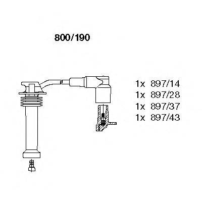 Комплект проводов зажигания BREMI 800190