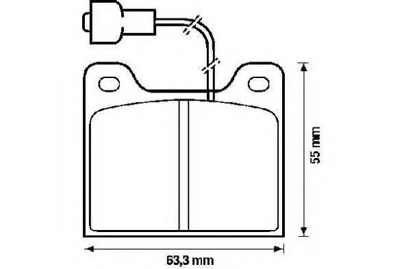 Комплект тормозных колодок, дисковый тормоз BENDIX 571253B