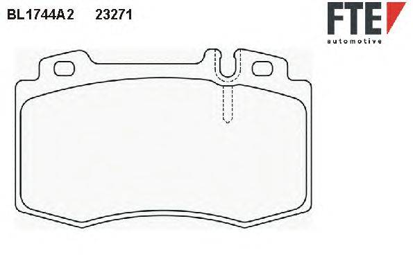 Комплект тормозных колодок, дисковый тормоз FTE BL1744A2
