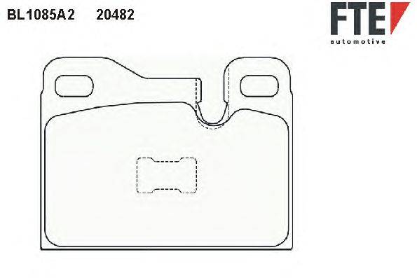 Комплект тормозных колодок, дисковый тормоз FTE BL1085A2