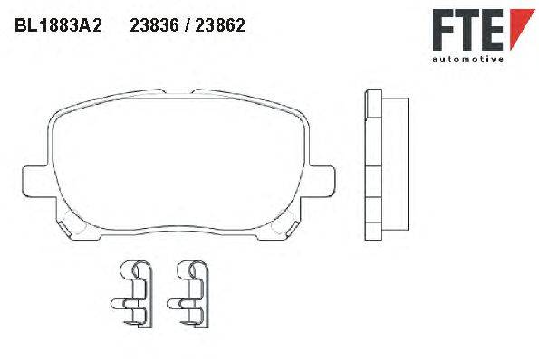 Комплект тормозных колодок, дисковый тормоз FTE BL1883A2