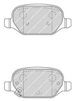 Комплект тормозных колодок, дисковый тормоз FERODO FDB4464