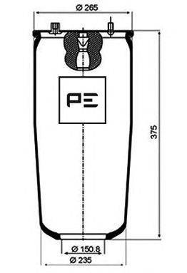 Кожух пневматической рессоры PE Automotive 084.054-71A