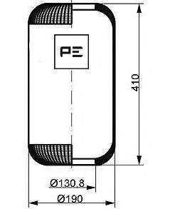 Кожух пневматической рессоры PE Automotive 084.077-70A