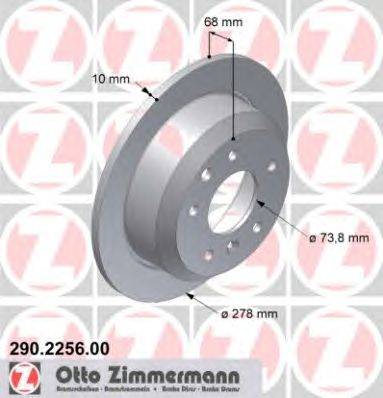 Тормозной диск ZIMMERMANN 290225600