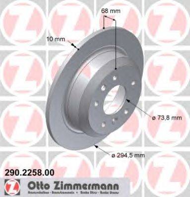 Тормозной диск ZIMMERMANN 290.2258.00