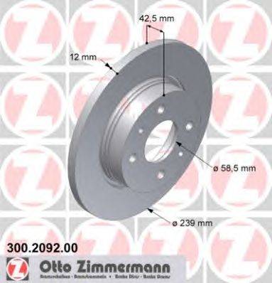 Тормозной диск ZIMMERMANN 300209200
