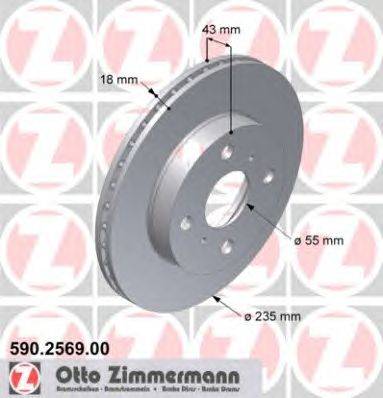 Тормозной диск ZIMMERMANN 590256900