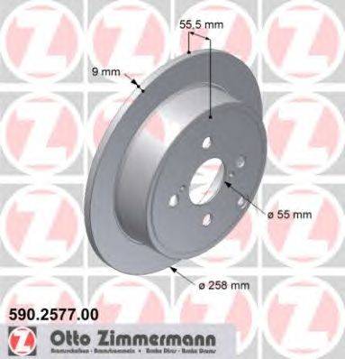 Тормозной диск ZIMMERMANN 590.2577.00