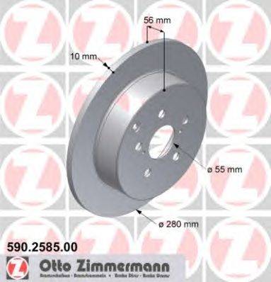 Тормозной диск ZIMMERMANN 590.2585.00
