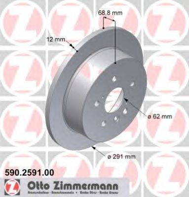 Тормозной диск ZIMMERMANN 590.2591.00