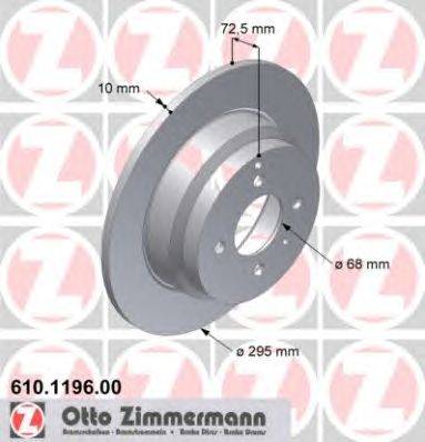 Тормозной диск ZIMMERMANN 610.1196.00