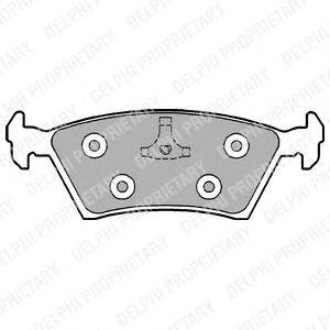 Комплект тормозных колодок, дисковый тормоз DELPHI LP1165