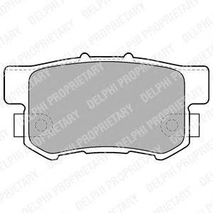 Комплект тормозных колодок, дисковый тормоз DELPHI 23652