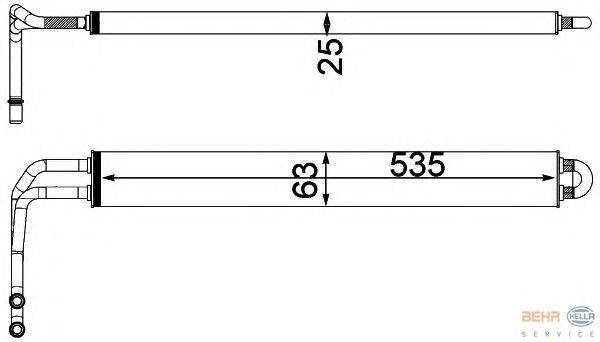 Масляный радиатор, рулевое управление HELLA 8MO376750781