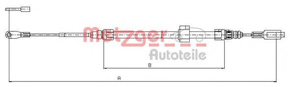 Трос, стояночная тормозная система METZGER 10.9883
