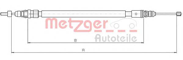 Трос, стояночная тормозная система METZGER 10.4663