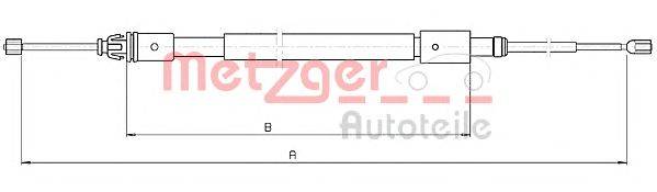 Трос, стояночная тормозная система METZGER 10.4714