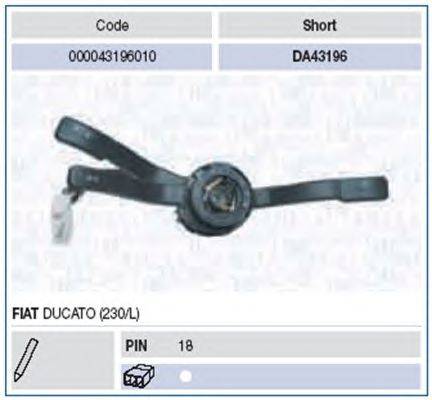 Выключатель на колонке рулевого управления MAGNETI MARELLI 000043196010