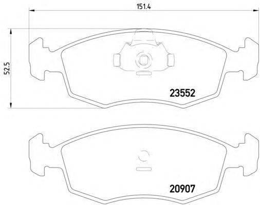 Комплект тормозных колодок, дисковый тормоз RHIAG 45417