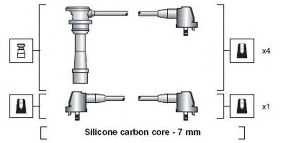 Комплект проводов зажигания MAGNETI MARELLI 941318111189