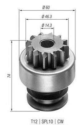 Ведущая шестерня, стартер MAGNETI MARELLI 940113020150