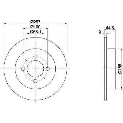 Тормозной диск HELLA 8DD 355 105-141