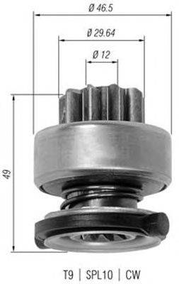 Ведущая шестерня, стартер MAGNETI MARELLI 940113020334