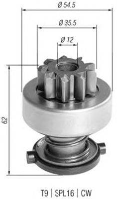 Ведущая шестерня, стартер MAGNETI MARELLI 940113020392