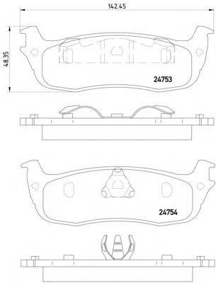 Комплект тормозных колодок, дисковый тормоз HELLA 8DB 355 014-501