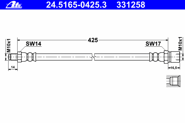 Тормозной шланг ATE 24.5165-0425.3