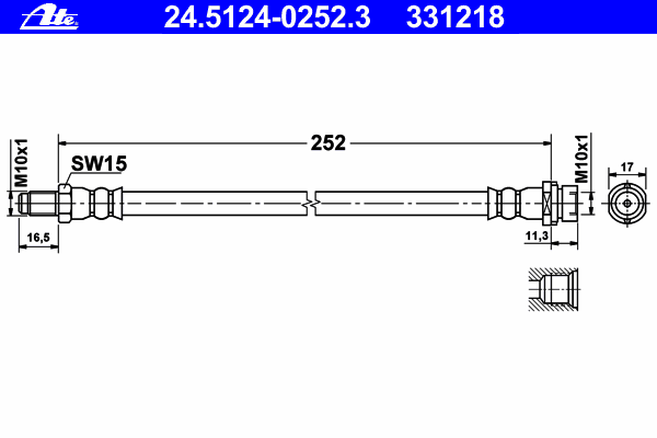 Тормозной шланг ATE 24.5124-0252.3