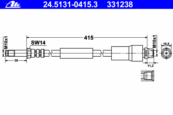 Тормозной шланг ATE 24.5131-0415.3