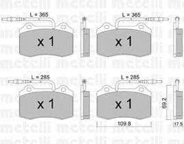Комплект тормозных колодок, дисковый тормоз DEX 22601