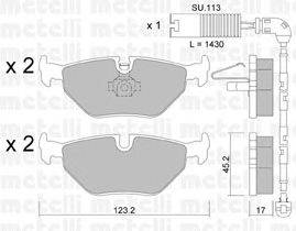 Комплект тормозных колодок, дисковый тормоз METELLI 22-0261-0K