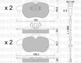Комплект тормозных колодок, дисковый тормоз METELLI 22-0540-0K