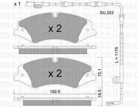Комплект тормозных колодок, дисковый тормоз METELLI 22-0836-0K