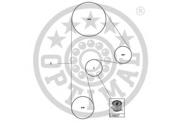 Комплект ремня ГРМ OPTIMAL 0-N927