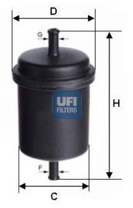 UFI (НОМЕР: 31.512.00) Топливный фильтр