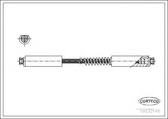 Тормозной шланг CORTECO 19032146