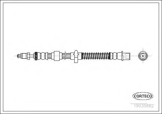 Тормозной шланг CORTECO 19035882