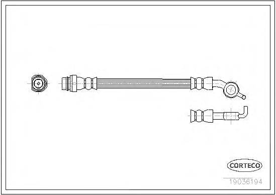 Тормозной шланг CORTECO 19036194