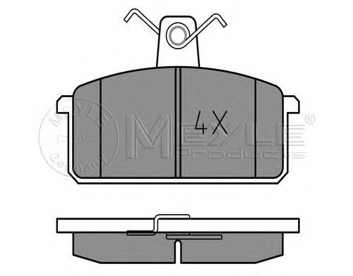 Комплект тормозных колодок, дисковый тормоз MEYLE 0252141814