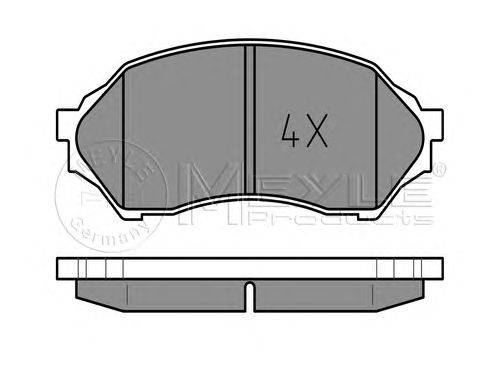 Комплект тормозных колодок, дисковый тормоз MEYLE 0252349016