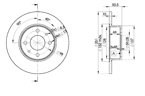 Тормозной диск ICER 78BD4070