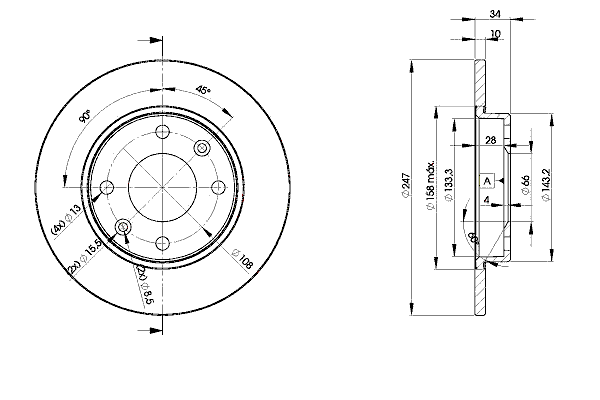 Тормозной диск ICER 78BD4689