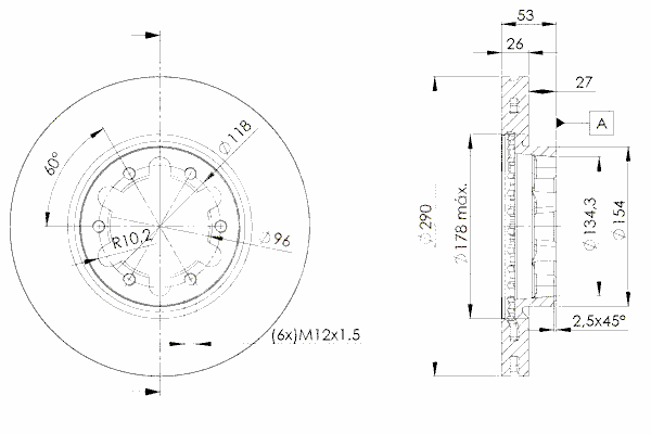 Тормозной диск ICER 78BD6031